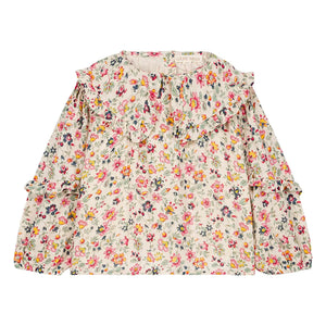 Louise Misha - Cleo Fleurie Bluse aus Bio-Baumwolle | Creme
