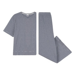 Petit Bateau - Milleraies Pyjama-Set - Damenkollektion | Marineblau