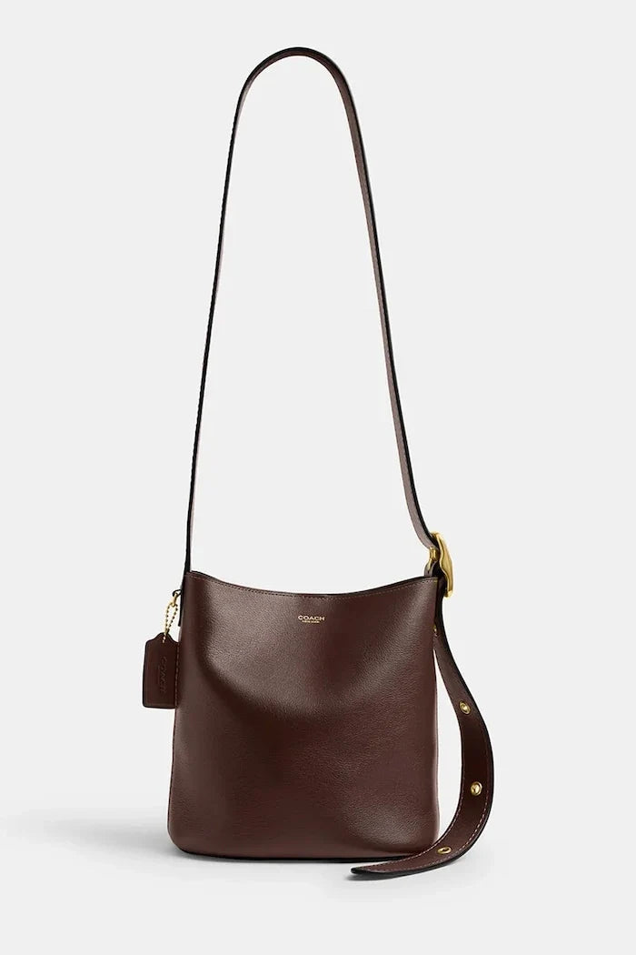 Coach kadın deri crossbody çanta Bleecker Bucket Bag 21