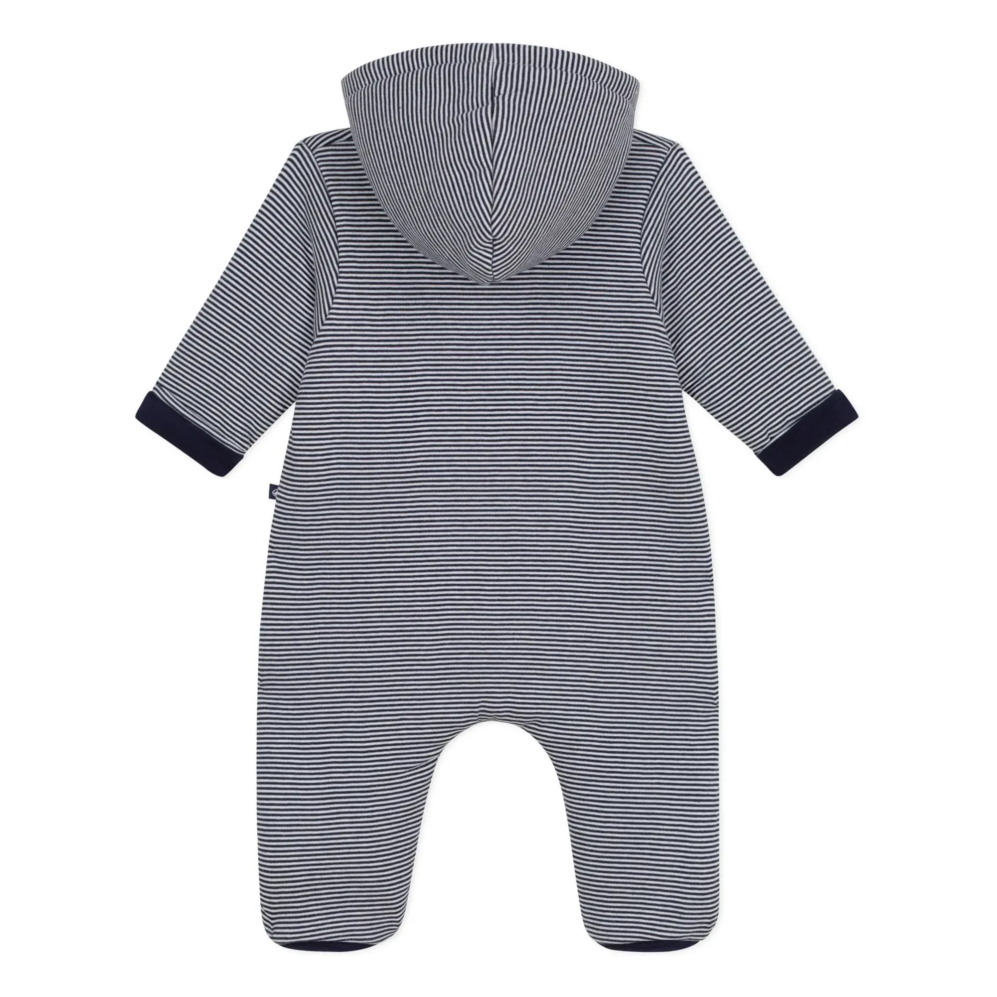 Petit Bateau – Ringel-Overall aus Bio-Baumwolle | Marineblau