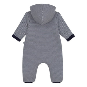 Petit Bateau – Ringel-Overall aus Bio-Baumwolle | Marineblau