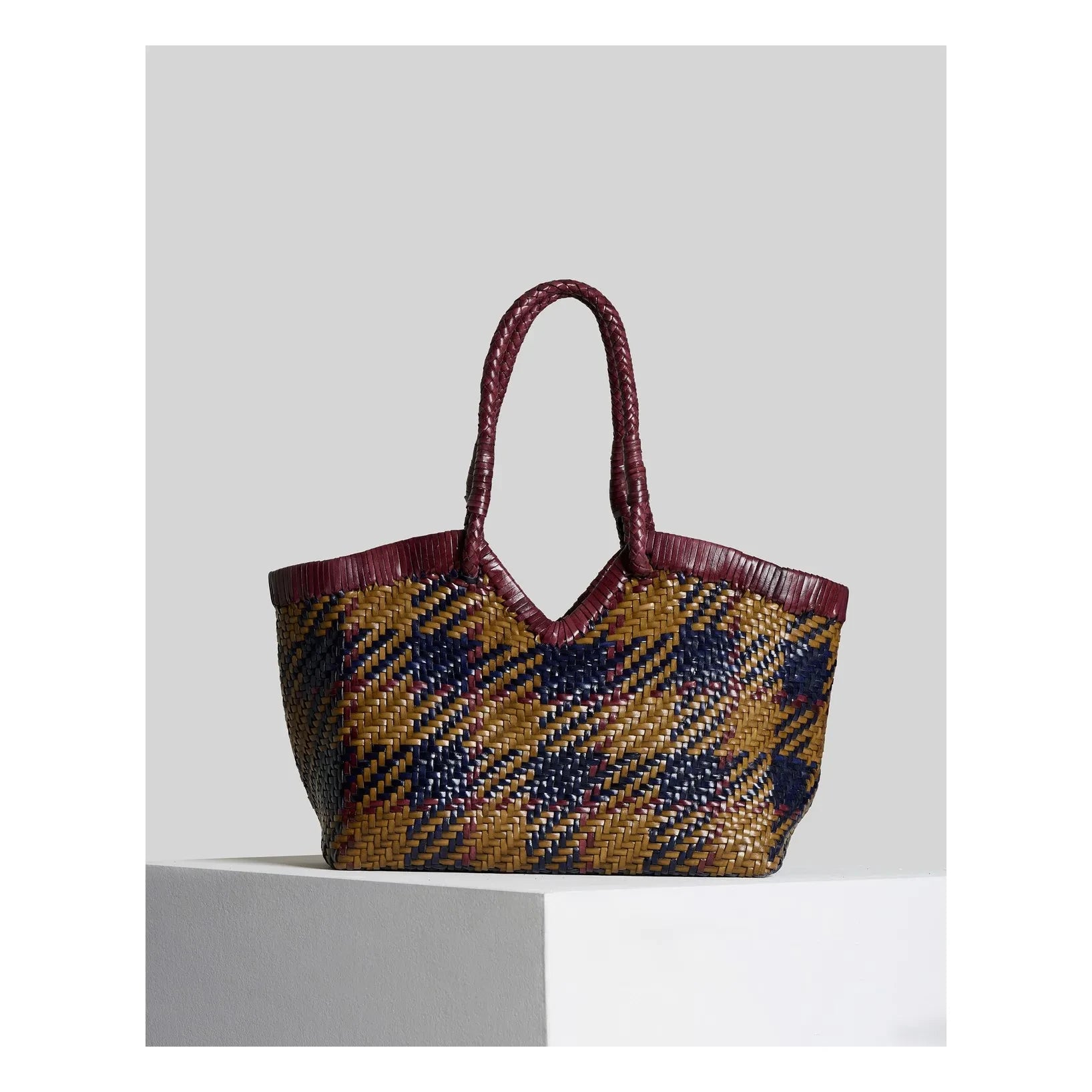 Vipera - Crudelia Madras Deri Tote | Yellow Curry rengi
