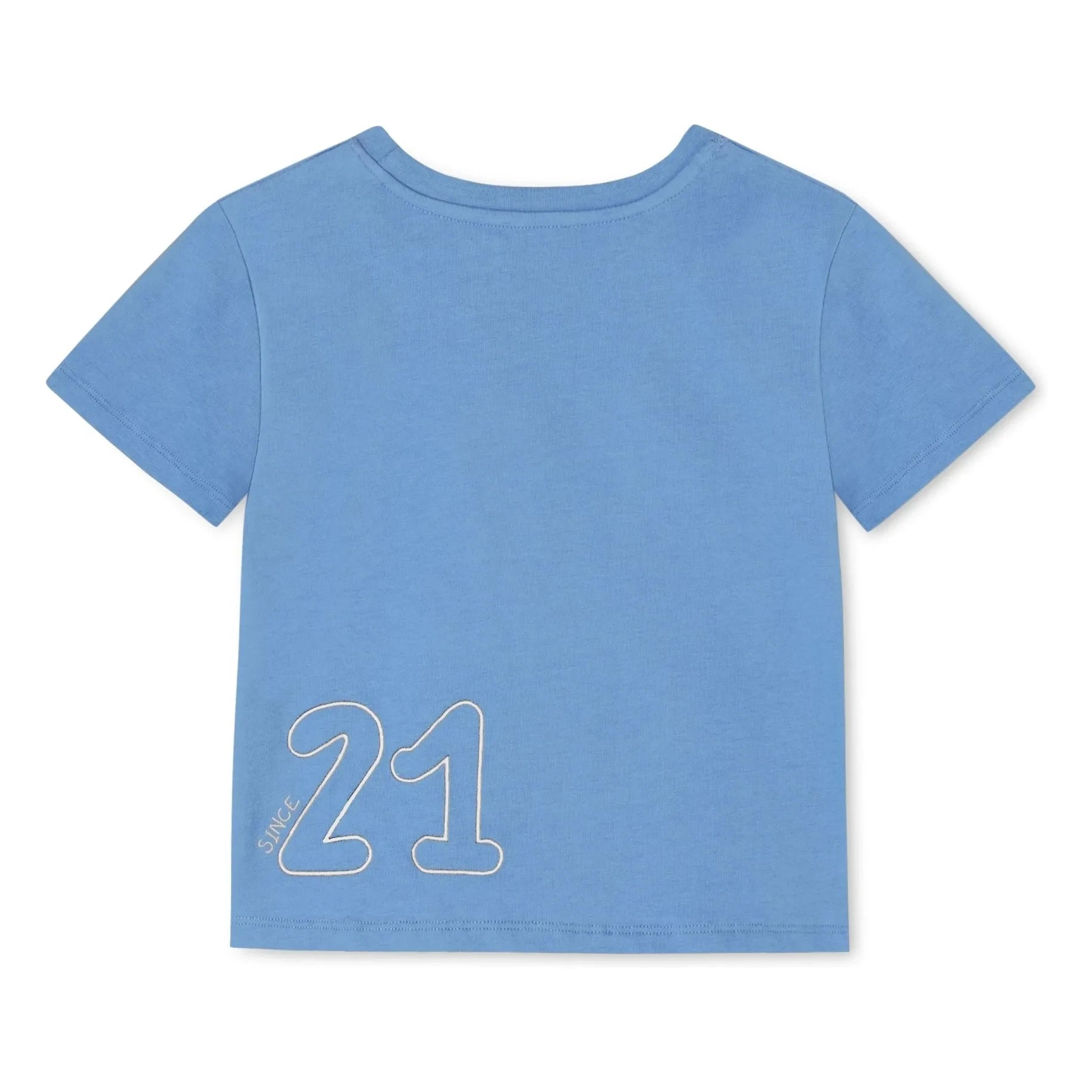 Fliink - Sommer Club T-Shirt aus Bio-Baumwolle | Azurblau