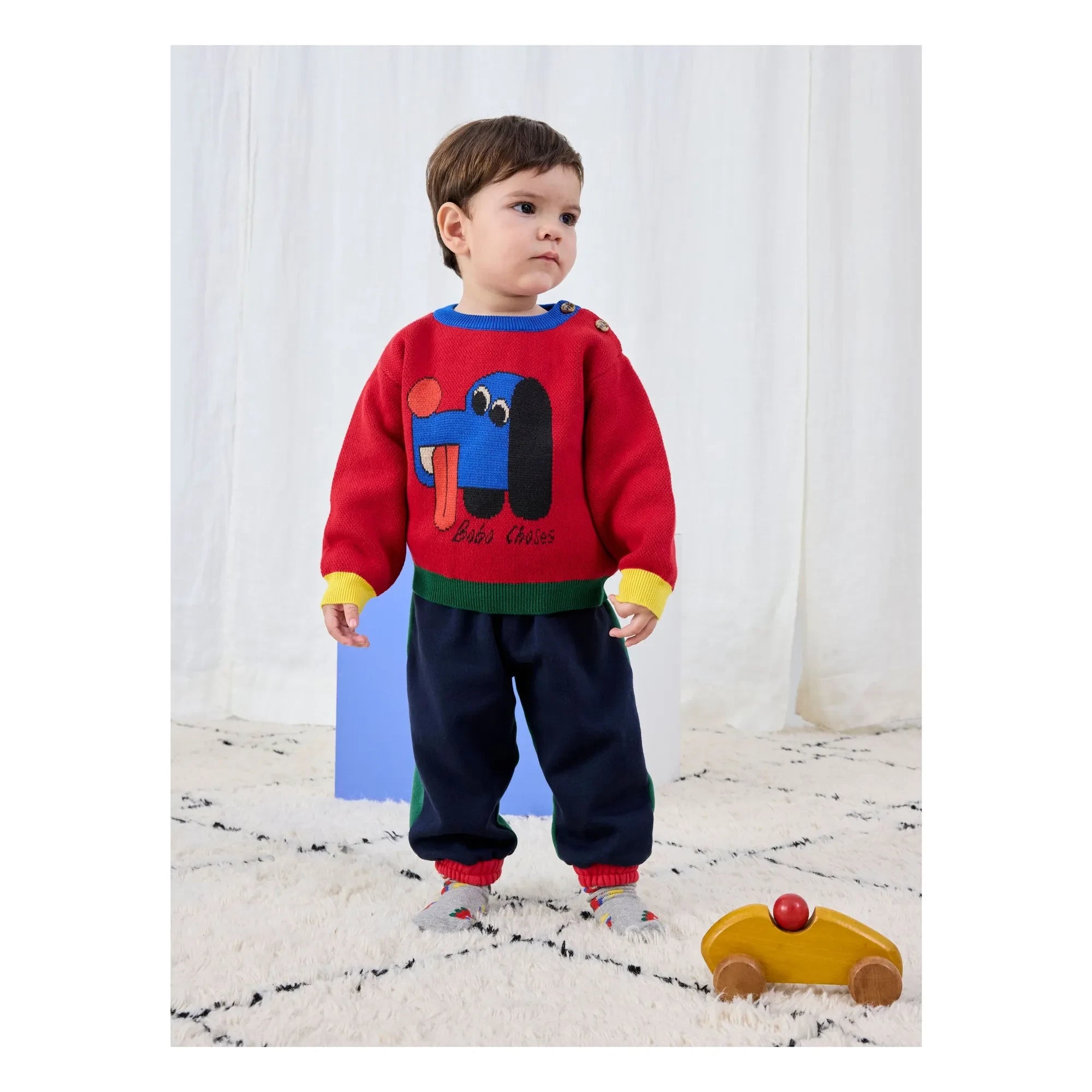 Bobo Choses - Jogginghose aus Bio-Baumwolle mit Farbblock-Design | Marineblau