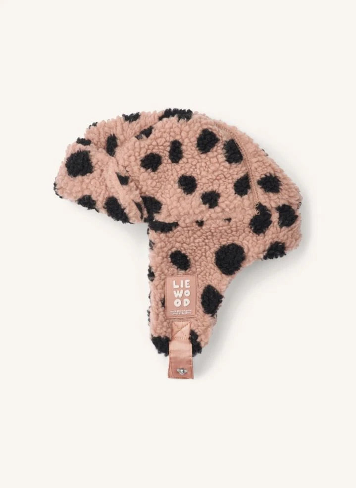 Liewood - Chapka Sherpa Bravo Leopard Recycelte Fasern | Verblasstes Rosa