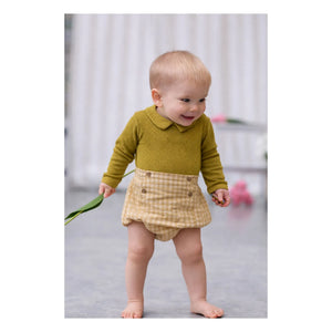 Lililotte - Pointelle Léonard Body aus Bio-Baumwolle | Olive