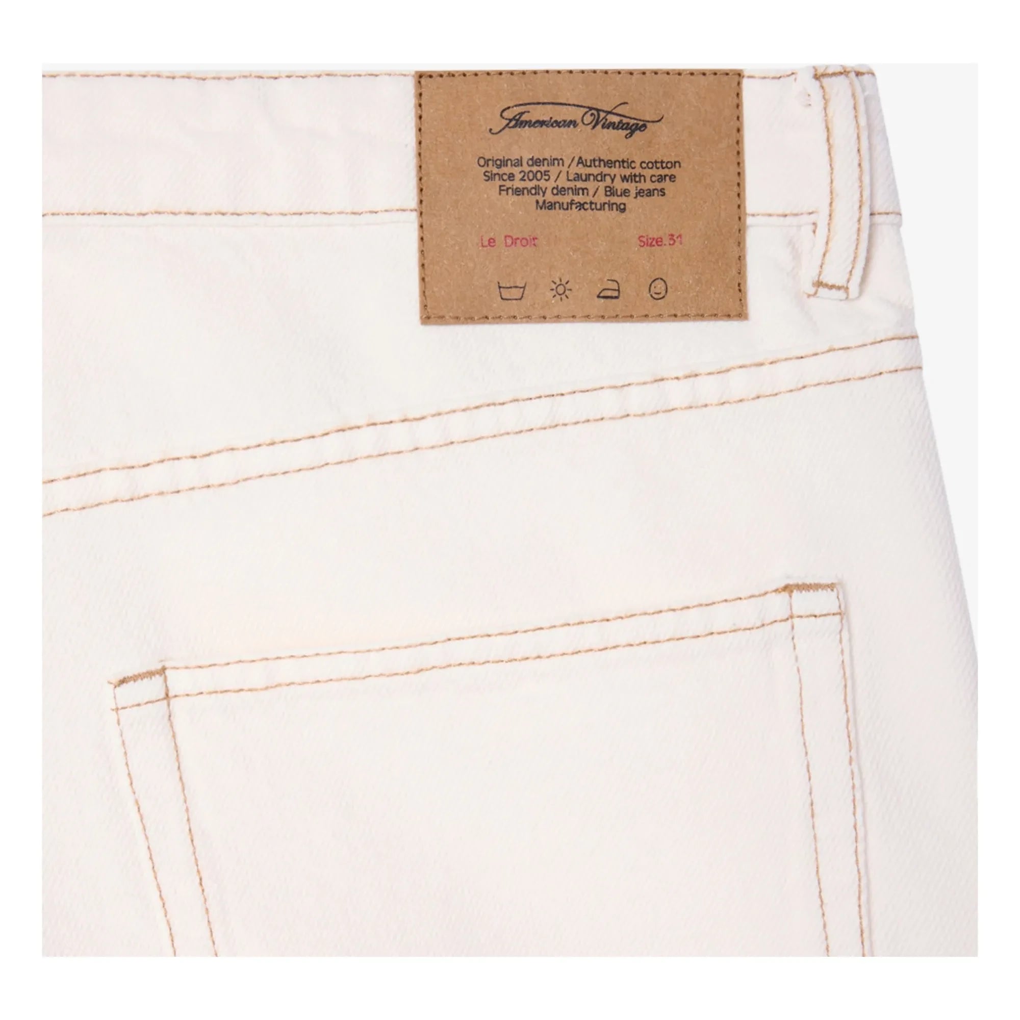 American Vintage - Jean Jozastreet Recycelte Fasern | Weiß
