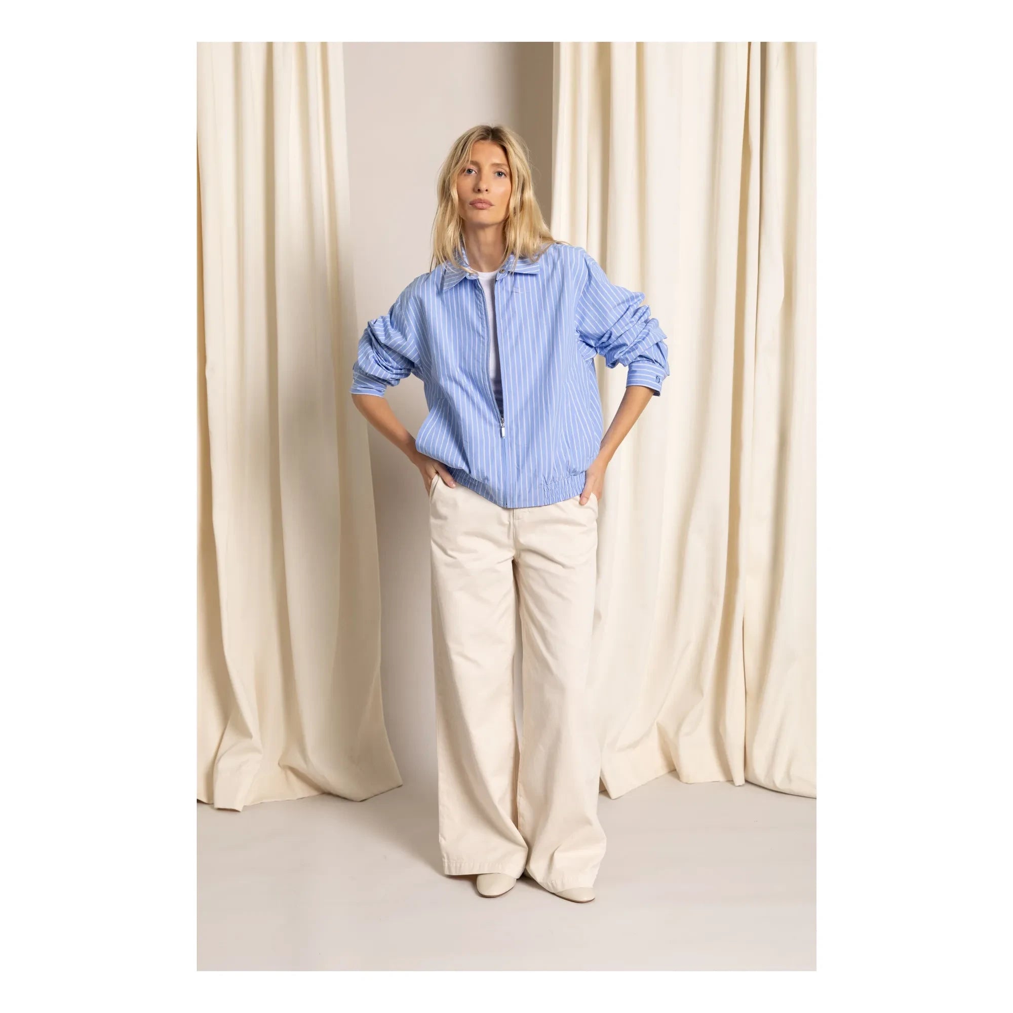 Smallable Woman - Cleo Gestreifte Jacke | Blau