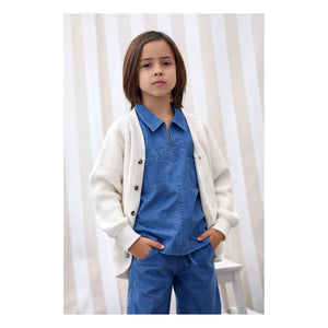 Lililotte - Victor Bio-Baumwoll-Strickjacke | Naturweiß