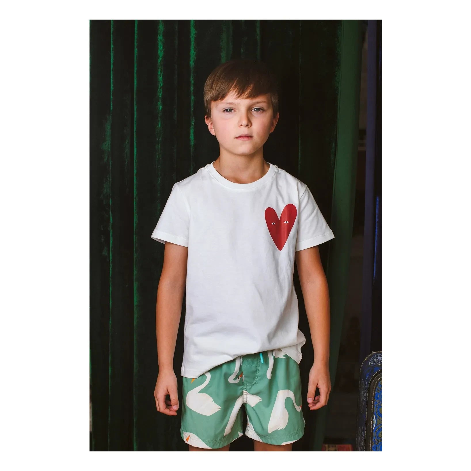 Pepita & Me - Heart T-shirt | Krem