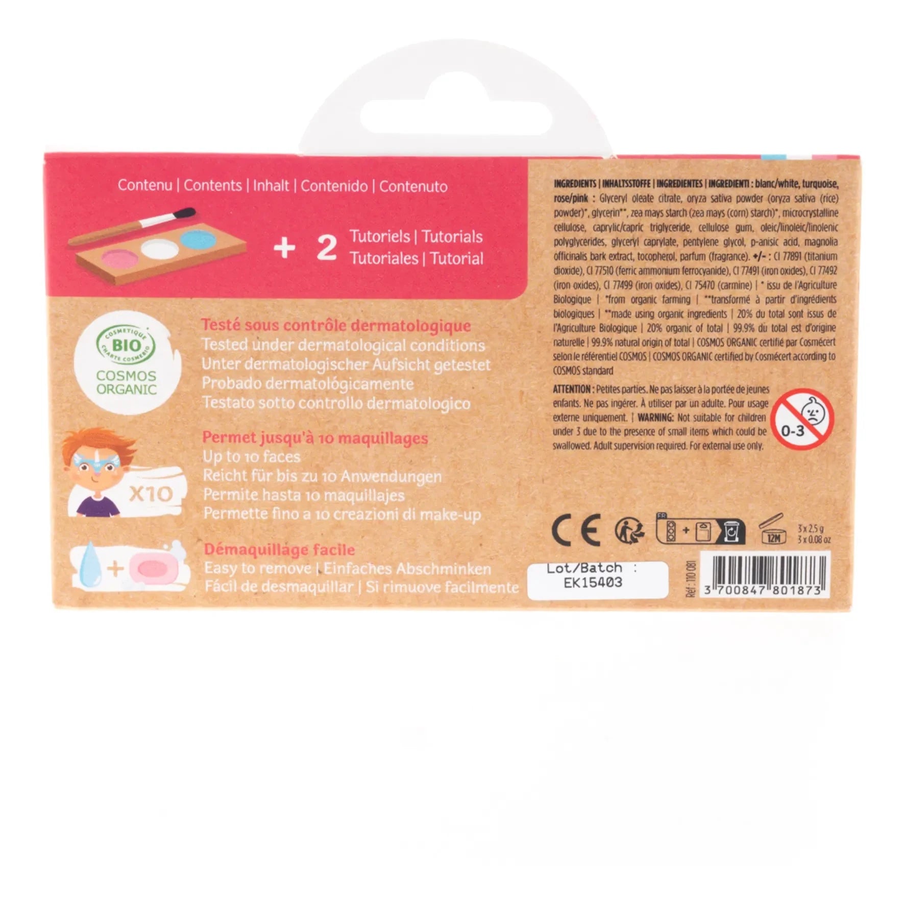 Namaki - Princess & Unicorn 3-teiliges Schminkset | Rosa