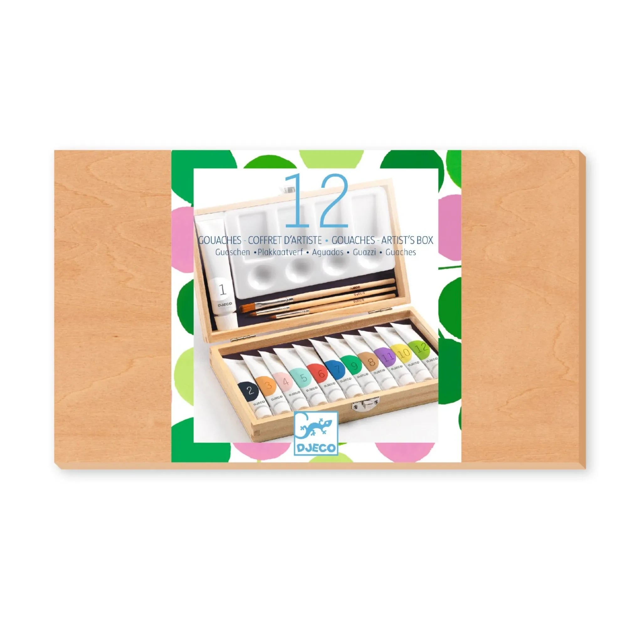 Djeco - Künstlerbox Set - 12 Gouachefarben