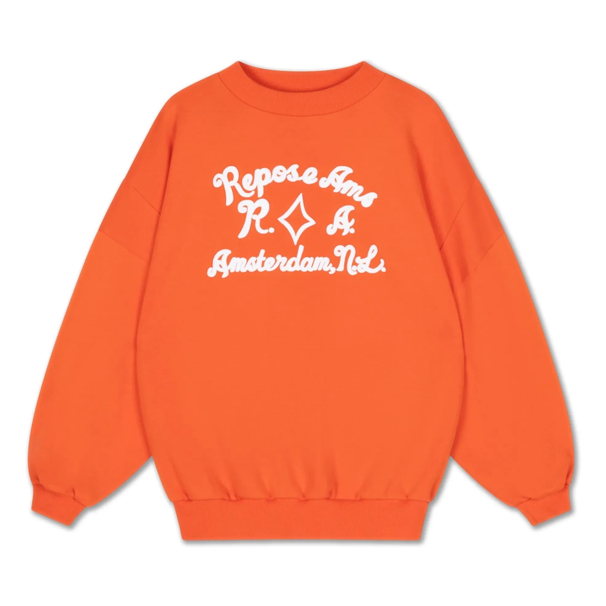 Repose AMS - Organic Cotton Rundhals-Sweatshirt | Orange
