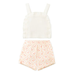 Gingersnaps - Erica Rüschen-Top und Shorts Set | Ecru