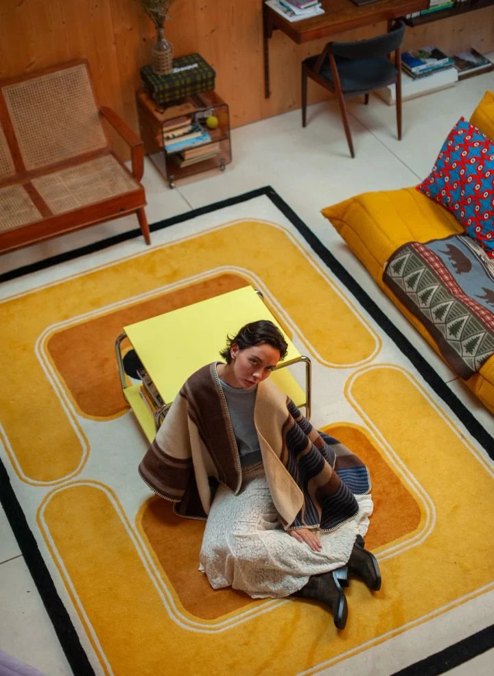 La Méricaine - Wappos Wolle Poncho | Braun