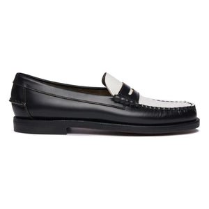 Sebago – Zweifarbiger klassischer Dan Mokassin | Schwarz/Weiß