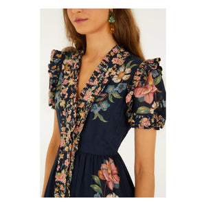 Farm Rio - Maira Kleid | Marine