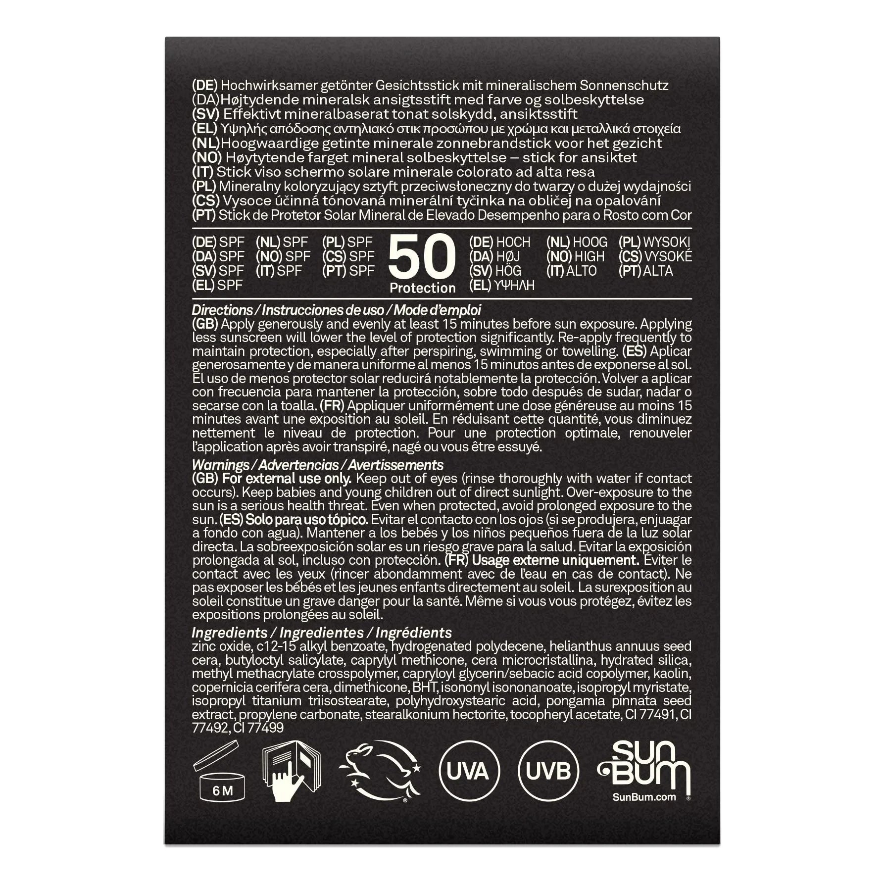 Sunbum - Signature SPF50 Getönter Sonnenschutz-Stick - 13g