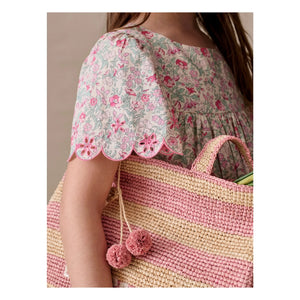 Bonpoint – Lysiane Fleurie Rüschenkleid aus Bio-Baumwolle | Rosa
