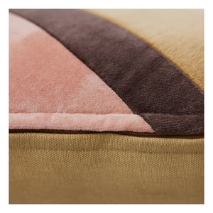 HKliving - Gestreiftes Samtkissen | Rosa