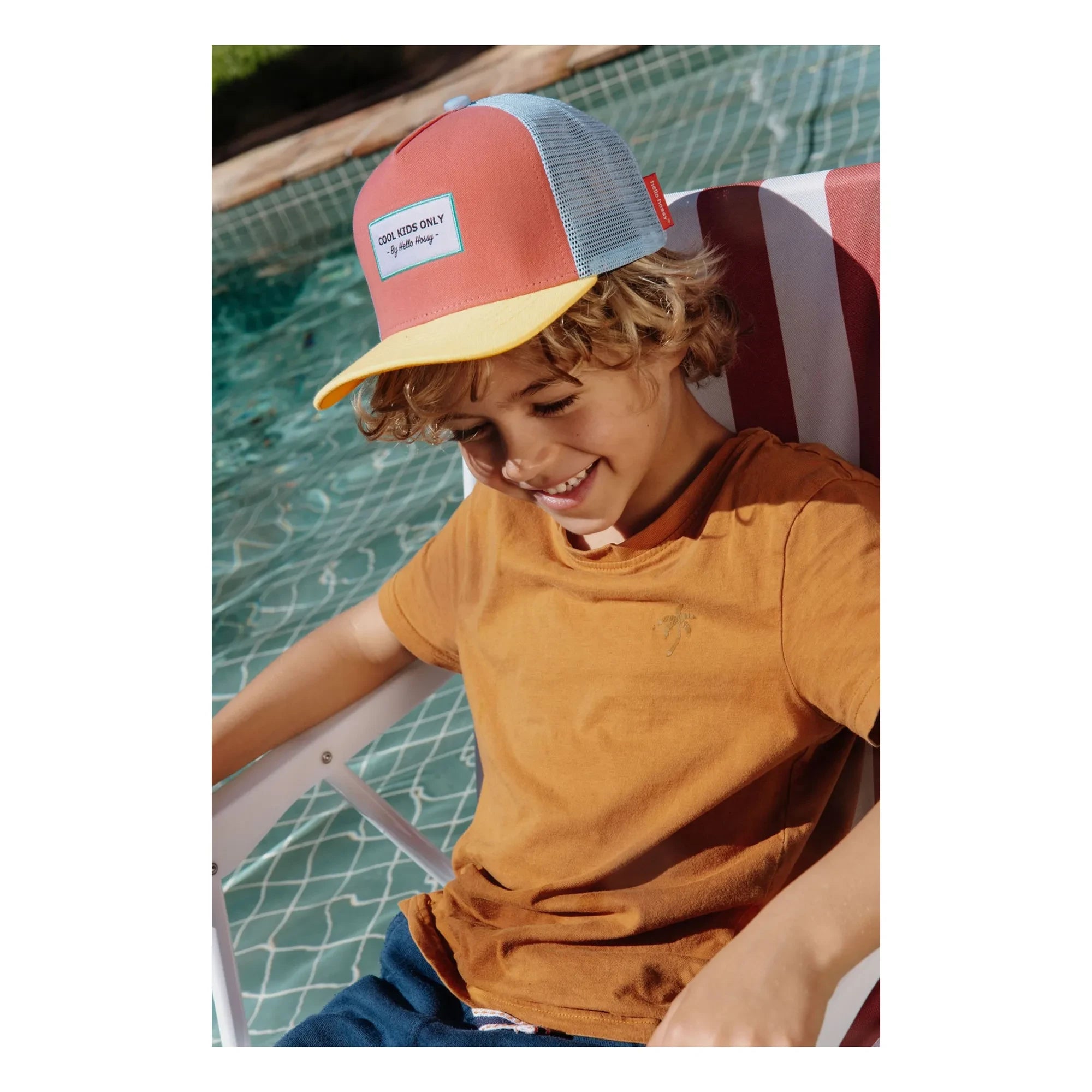 Hello Hossy - Trucker Mini Bio-Baumwolle Gebogene Schirmmütze | Koralle