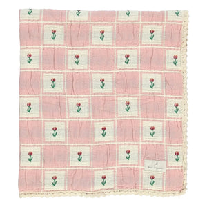Bebe Organic - Bella Tulipes Decke aus Bio-Baumwolle | Rosa