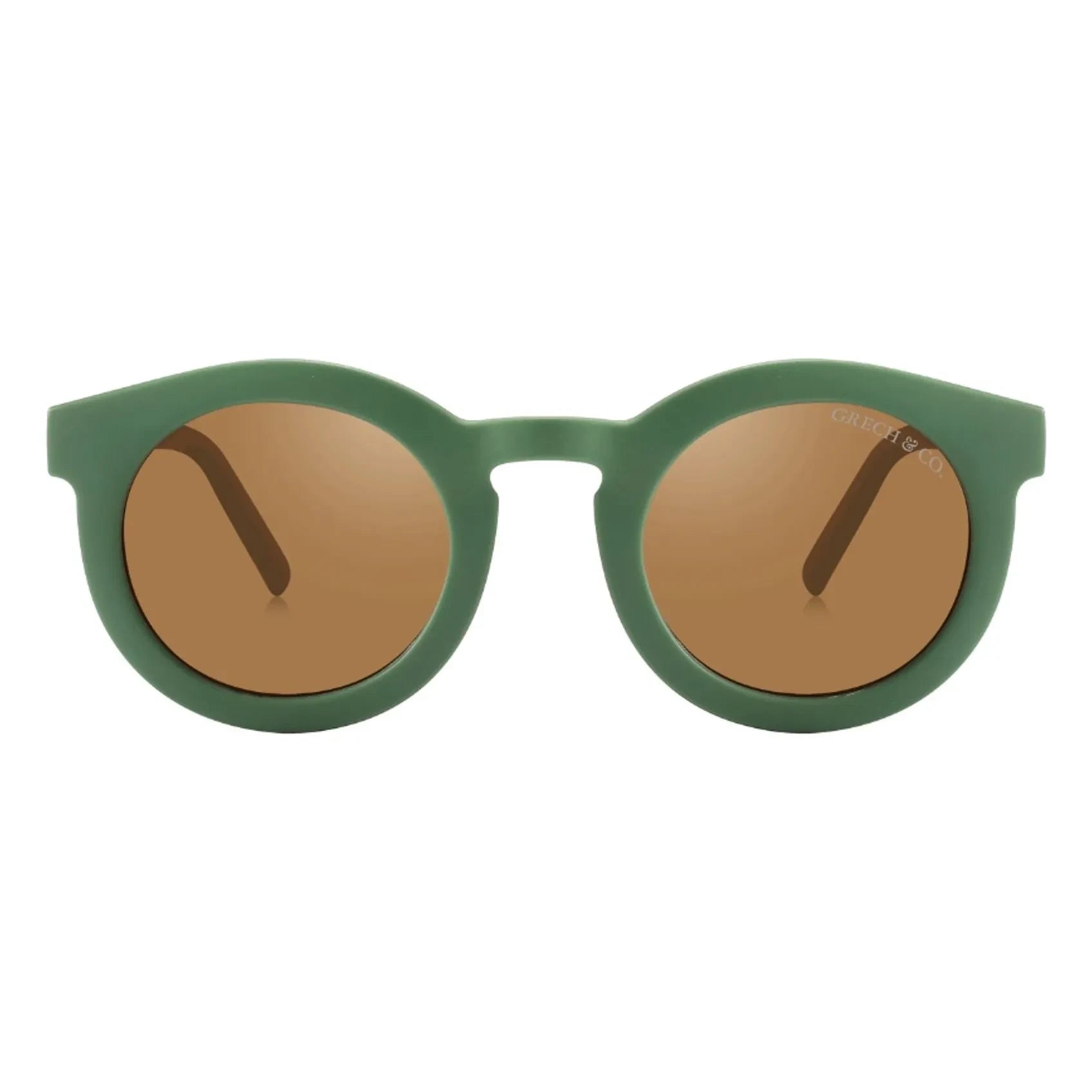 Grech & Co - Klassische Polarisierte Sonnenbrille aus Naturfasern | Khaki