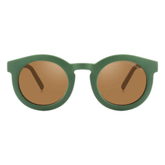 Grech & Co - Klassische Polarisierte Sonnenbrille aus Naturfasern | Khaki