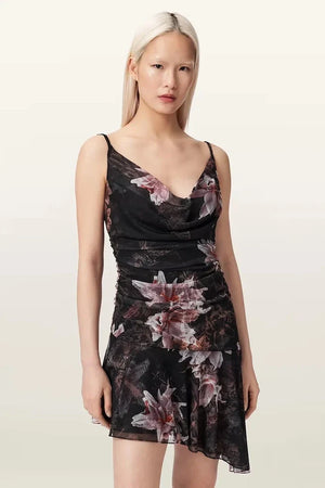 AllSaints asimetrik elbise BEA