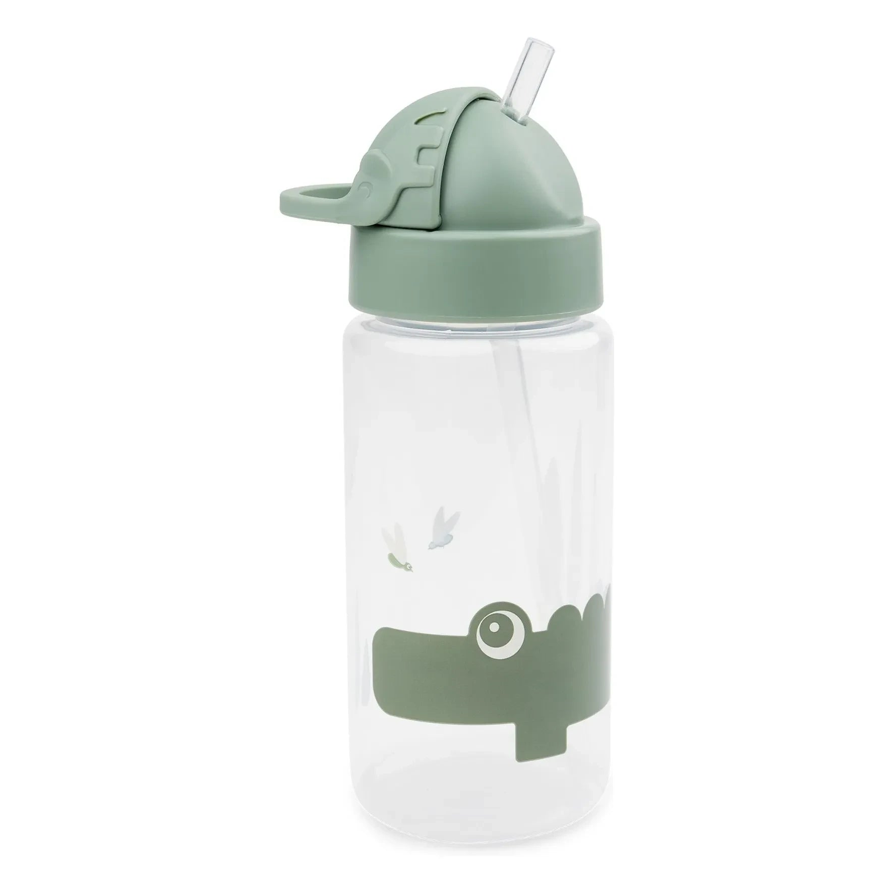 Done by Deer - Trinkflasche Croco - 350 ml | Salbeigrün