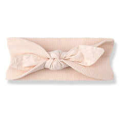 1+ in the family - Noa Knoten Haarband Seersucker | Beige Rosa
