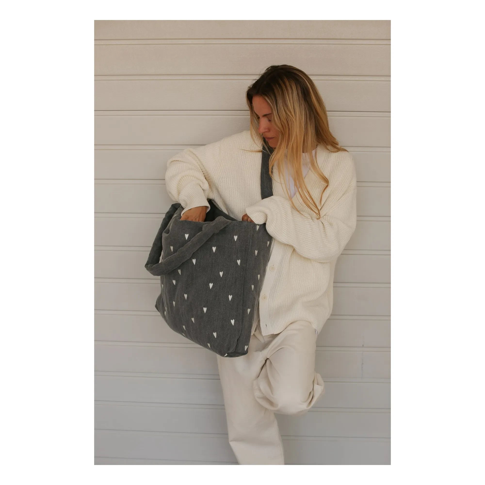 Studio Noos - Hearts Wickeltasche | Grau