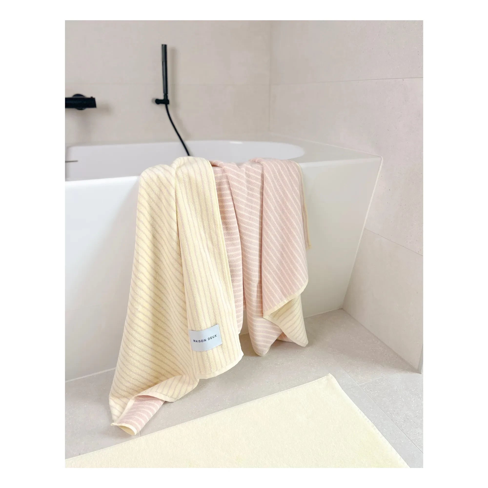 Maison Deux - Çizgili plaj havlusu | Sarı