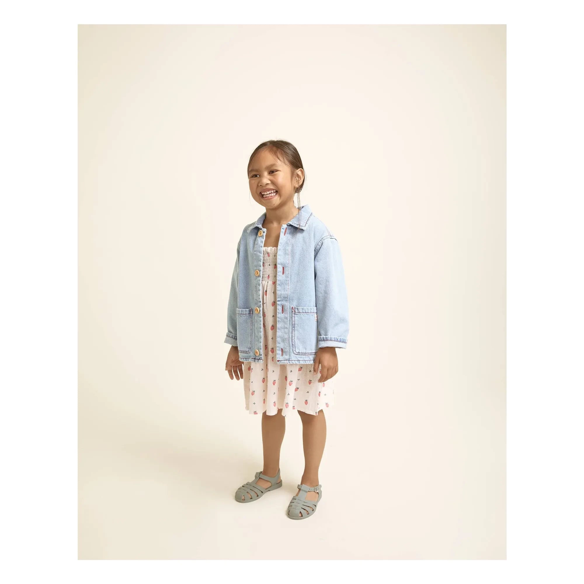 Búho - Demin Verblasstes Overshirt | Hellblau