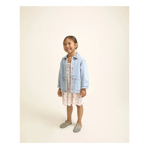 Búho - Demin Verblasstes Overshirt | Hellblau