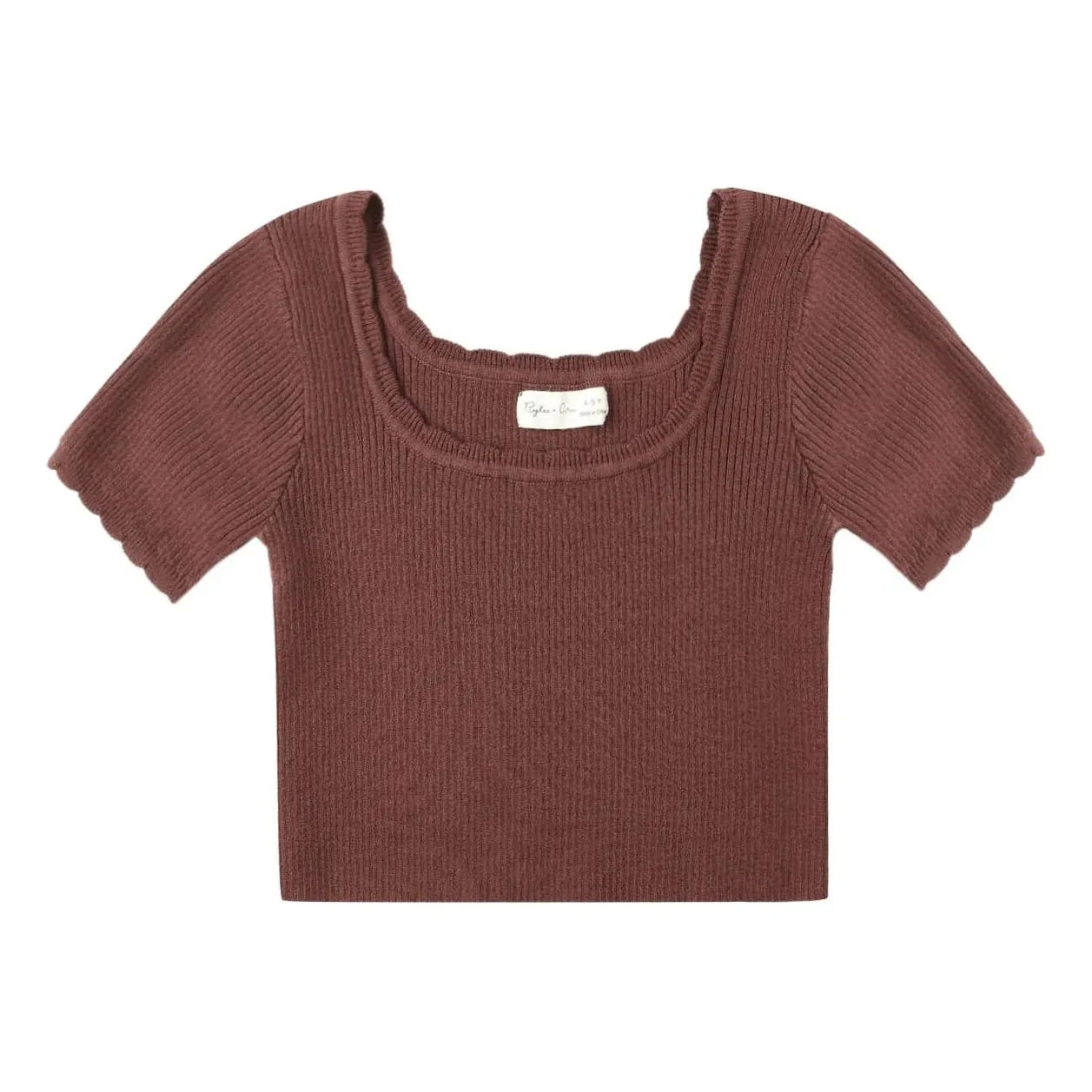 Rylee + Cru - Puffy Mini T-Shirt | Weinrot