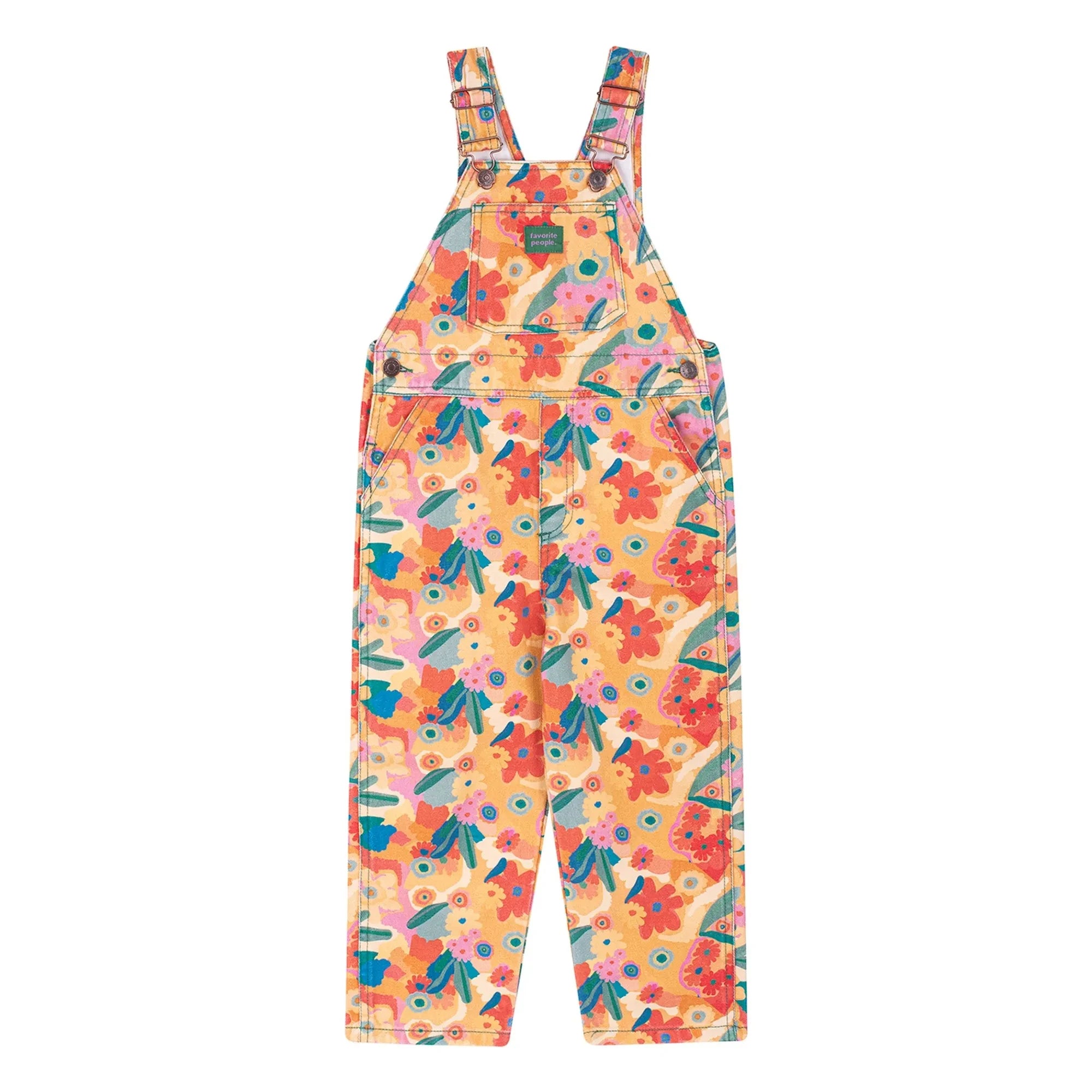 Favorite People - Geblümter Toskana Overall | Orange