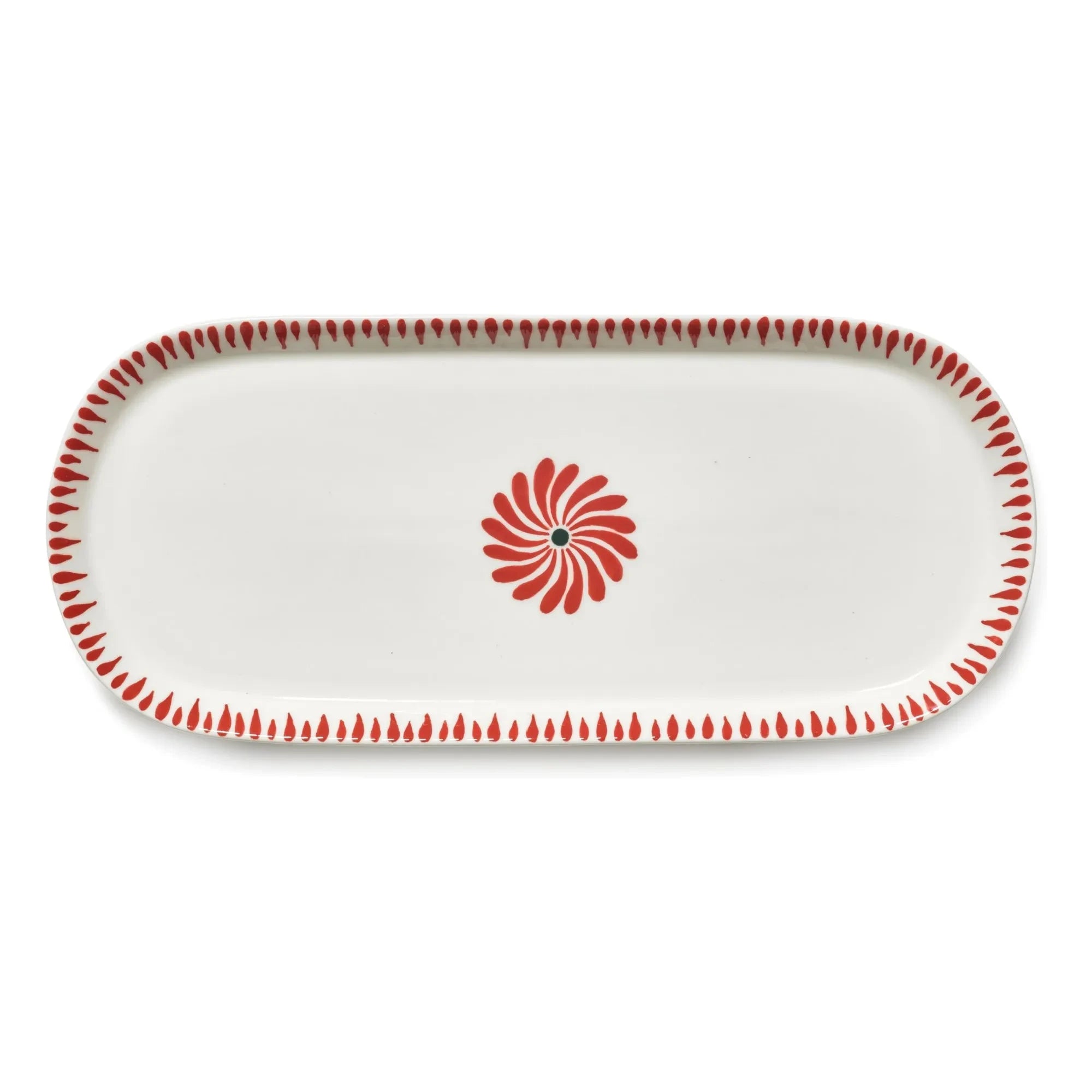 Serax - Baazar ovale Servierplatte, Waww La Table - 2er Set | Rot