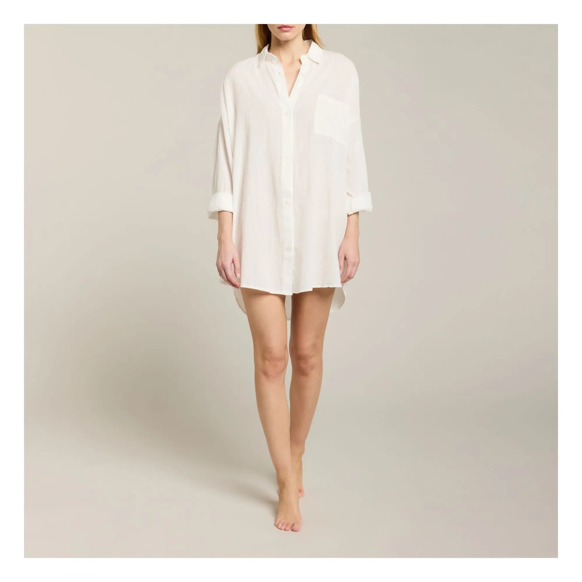 Maison Saint Julien - Port Miou Pamuk voile elbise | Beyaz