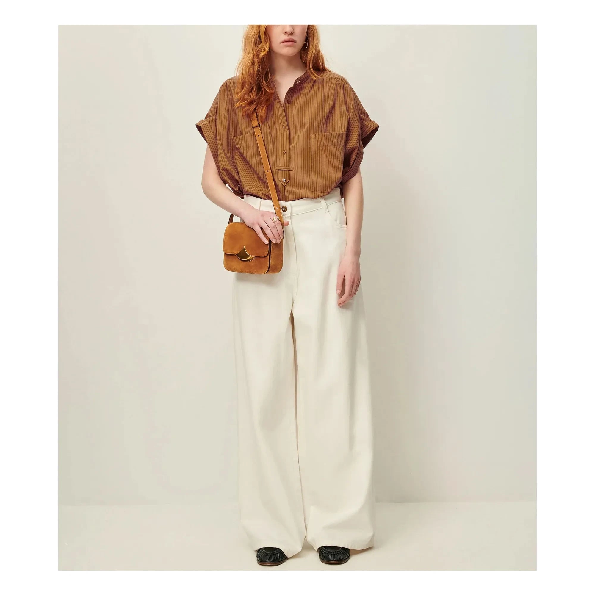 Sessùn - Camille Gestreifte Bluse | Braun