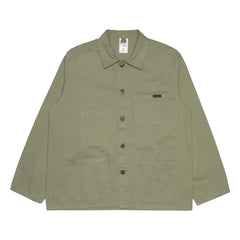 Nudie Jeans - Buddy Chore Overshirt in Fischgrätmuster | Khaki