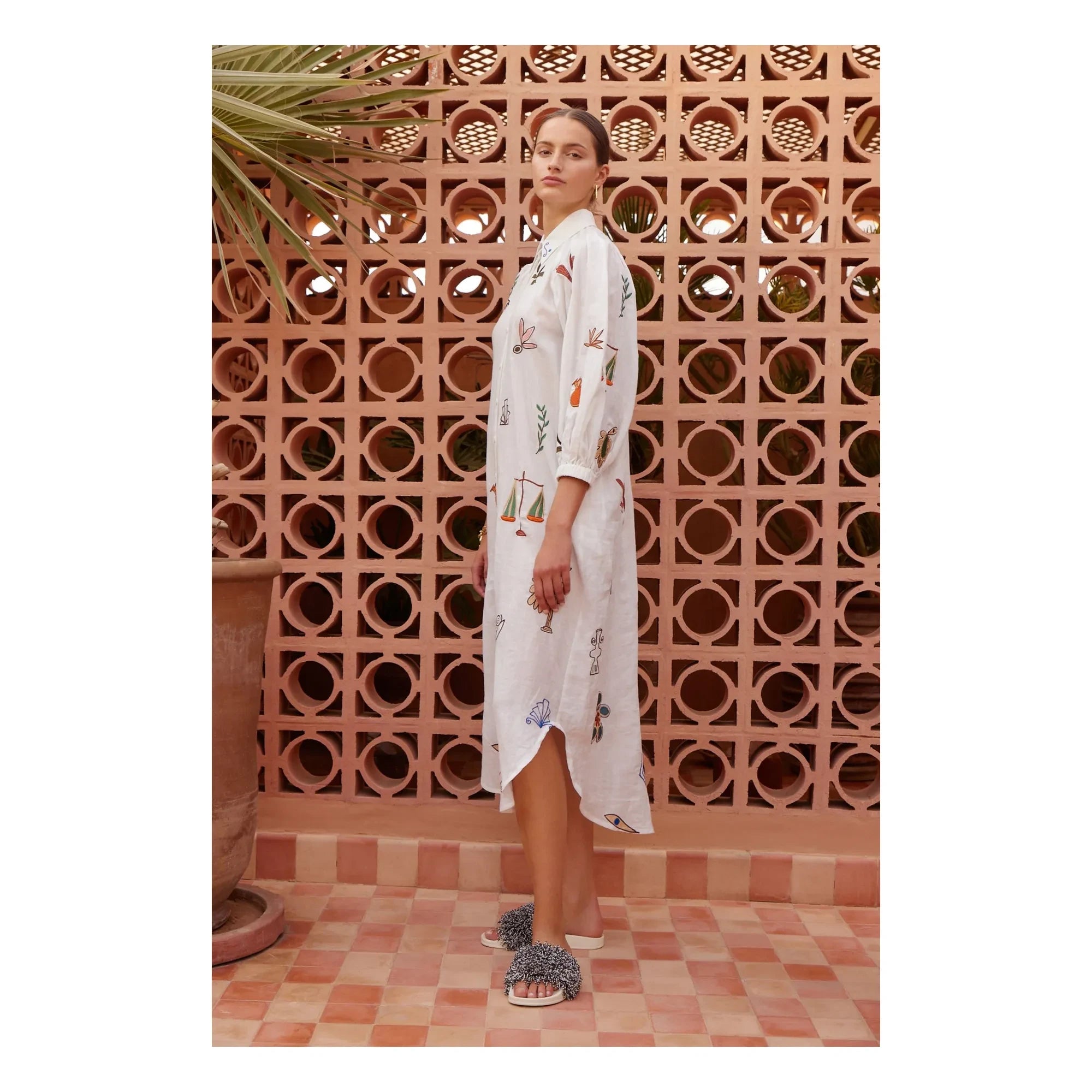 Alémais - Mina Besticktes Kleid | Weiß