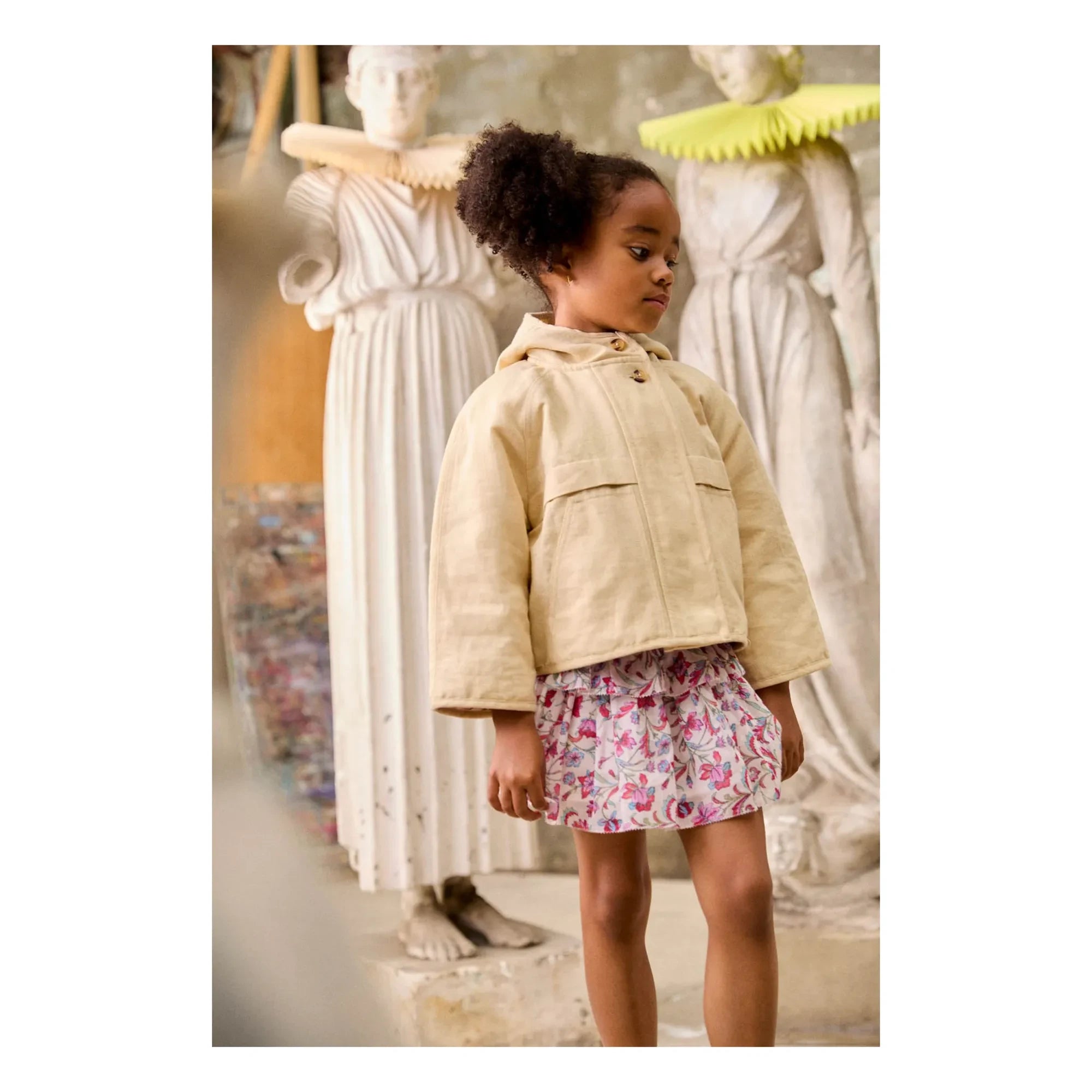Louise Misha - Roumia Fleurie Rock Bio-Baumwolle | Creme