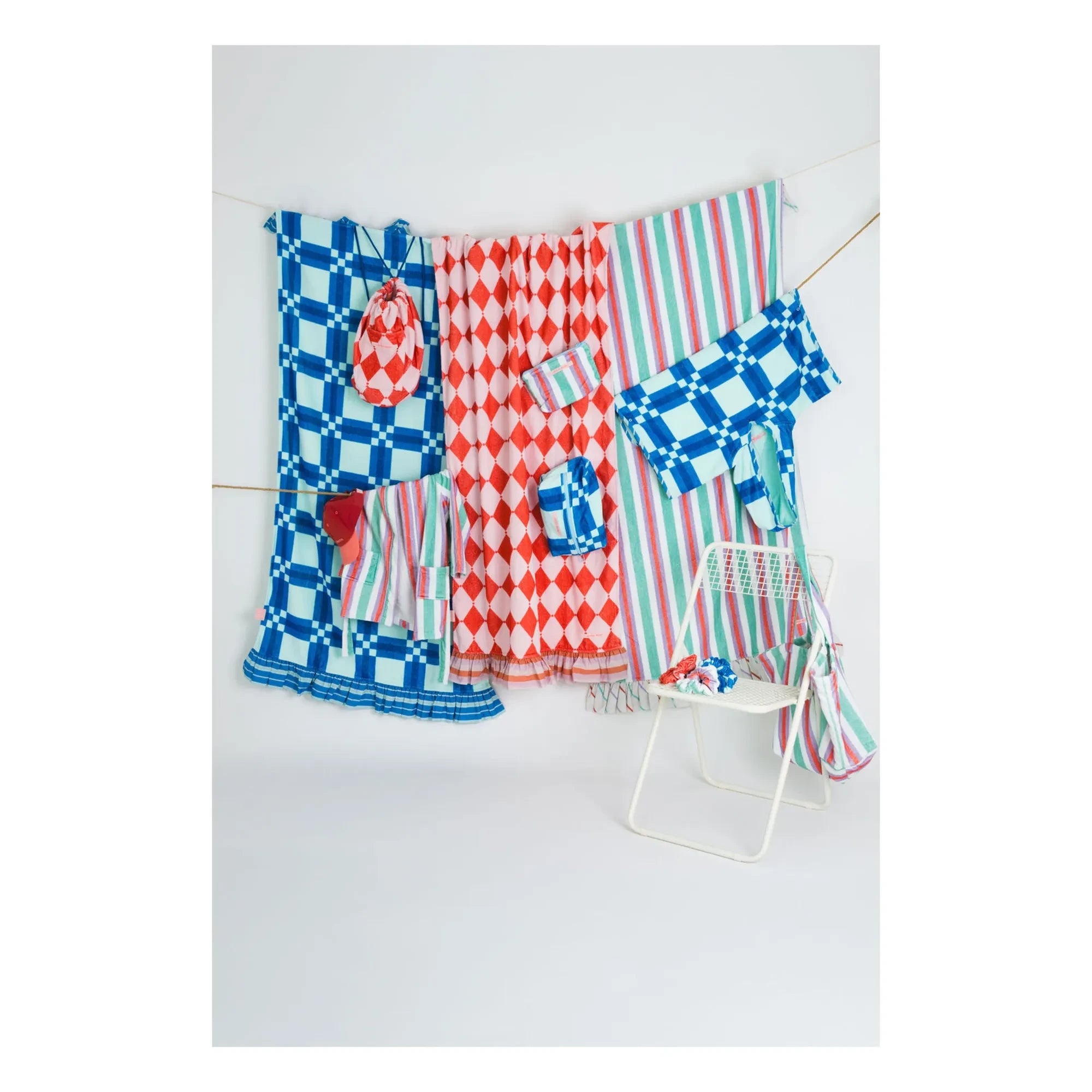 Jera Mini – Gestreifte Handtuch-Strandtasche