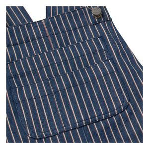Thinking Mu - Rafaela Gestreiftes Bio-Baumwollkleid | Blau