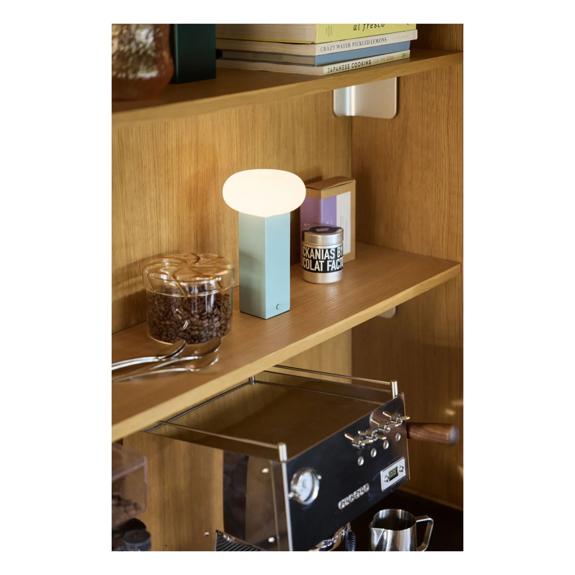 Hübsch - Niedrige tragbare Lampe | Blau
