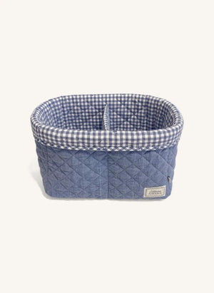 Editions Aimable - Paolo rechteckiger Aufbewahrungskorb | Blau Chambray