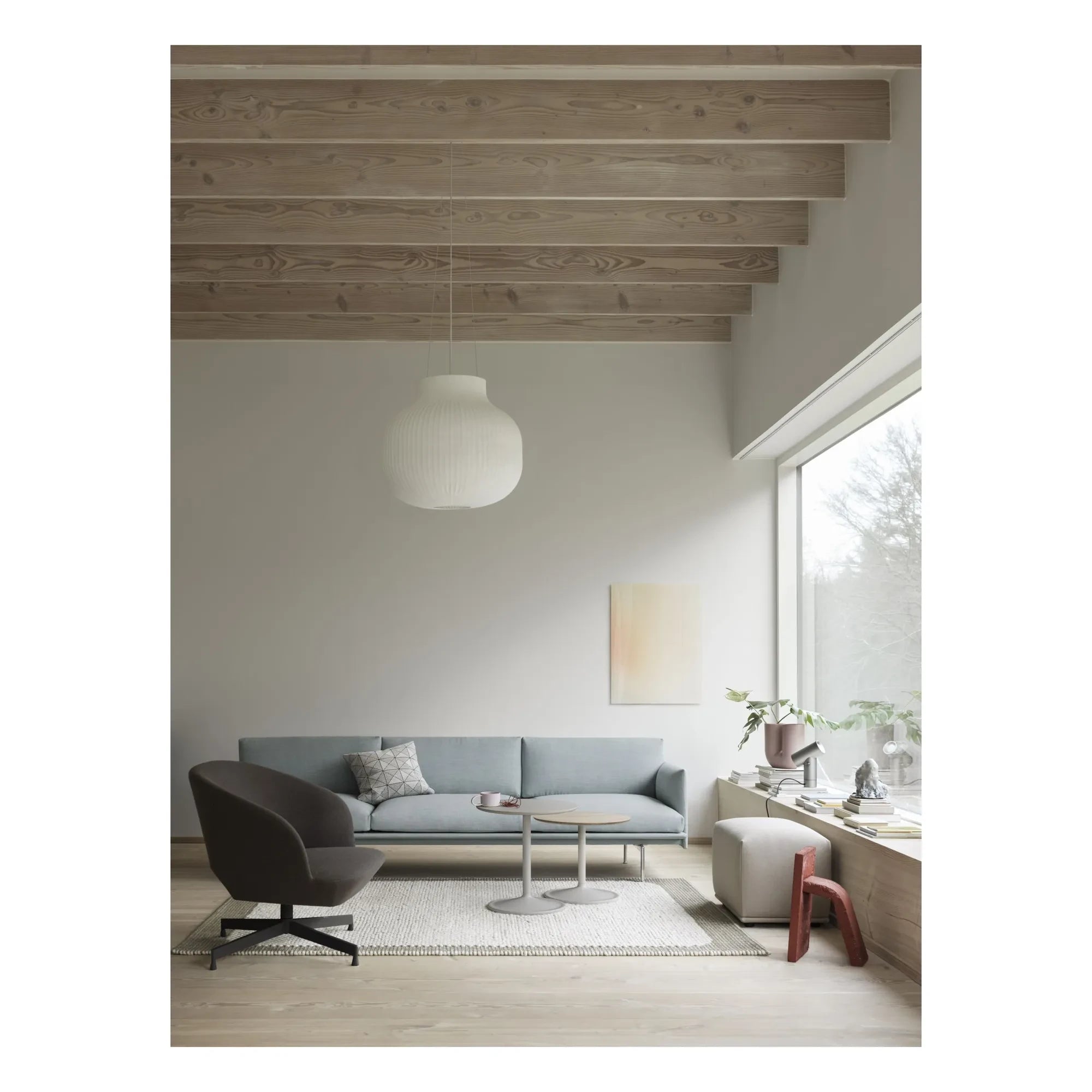 Muuto – Strand Hängeleuchte, geschlossen, Benjamin Hubert | Weiß