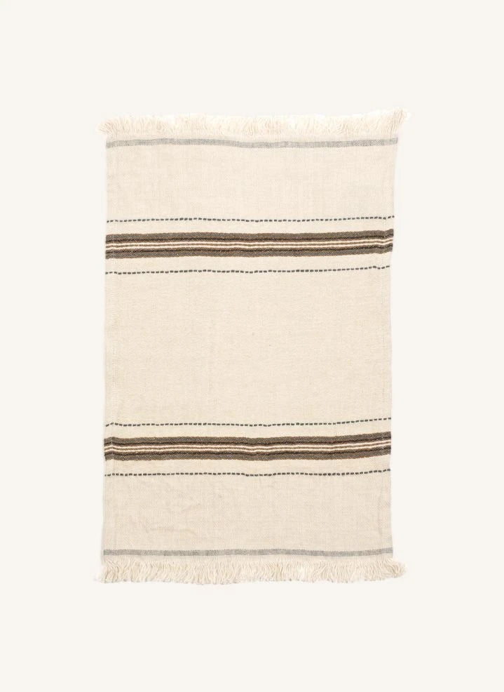 Libeco - Belgisches Handtuch Tinos Strandtuch | Ecru