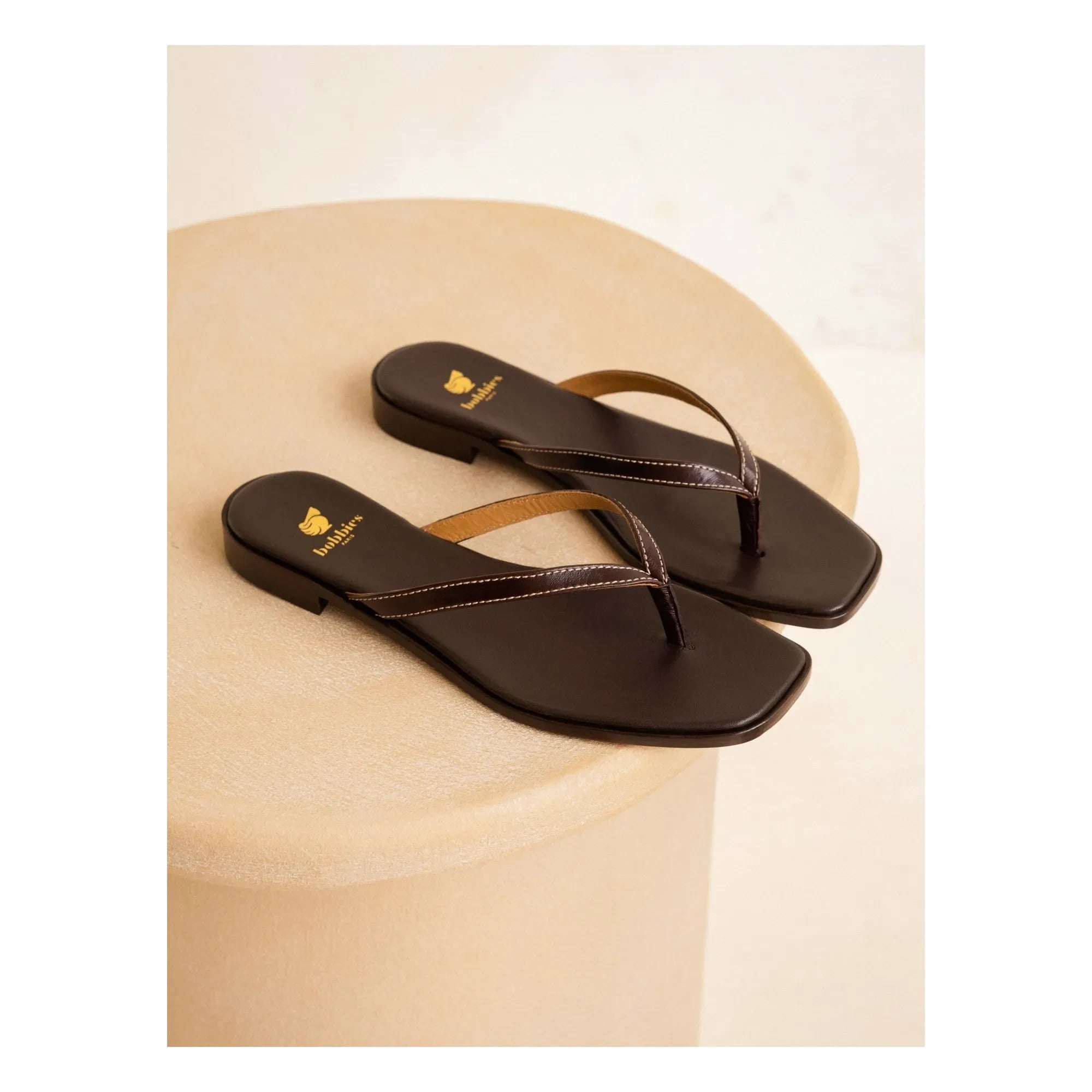 Bobbies - Sandalen aus Leder | Braun